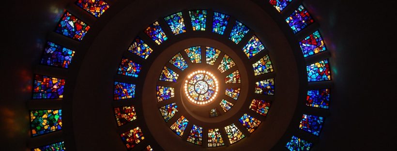 stained glass window spiral